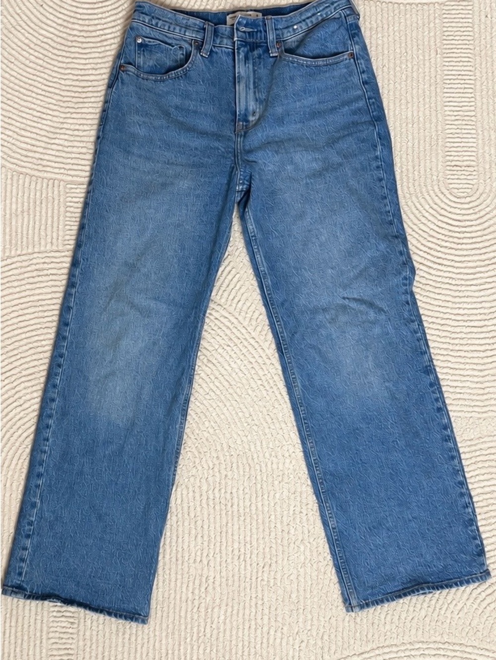 Abercrombie & Fitch High Rise 90s Relaxed Jeans 28 Short Medium Wash